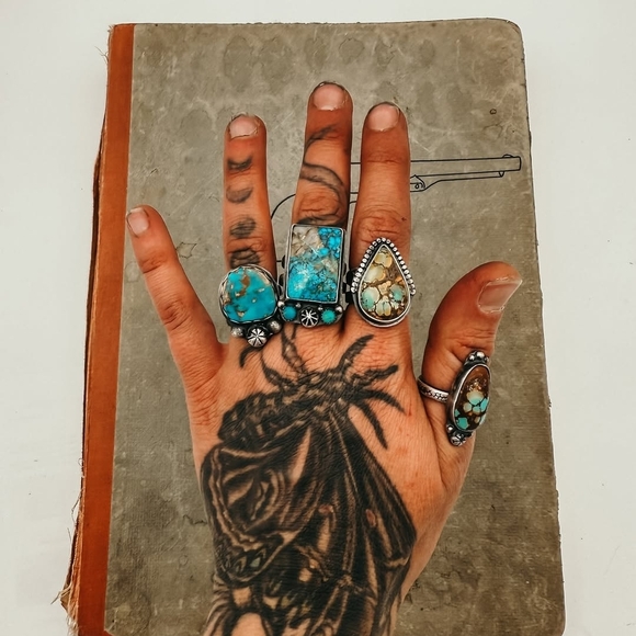 Rugged Turquoise and Sterling Silver Ring